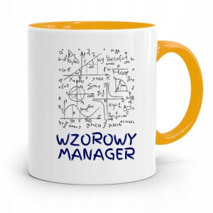 Dla Managera Menadżera Kubek Żółty Prezent