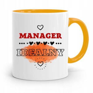 Dla Managera Menadżera Kubek Żółty Prezent