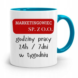 Dla Marketingowca Marketing Kubek Błękitny Prezent