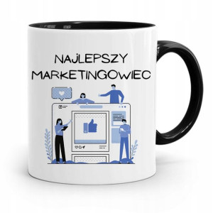 Dla Marketingowca Marketing Kubek Czarny Prezent