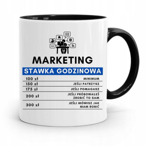 Dla Marketingowca Marketing Kubek Czarny Prezent