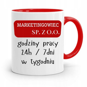Dla Marketingowca Marketing Kubek Czerwony Prezent