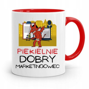 Dla Marketingowca Marketing Kubek Czerwony Prezent