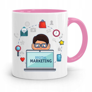 Dla Marketingowca Marketing Kubek Różowy Prezent