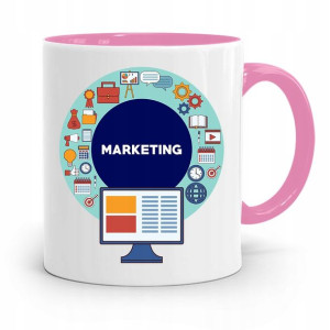 Dla Marketingowca Marketing Kubek Różowy Prezent