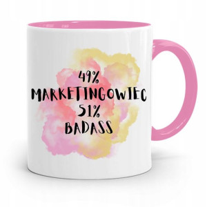 Dla Marketingowca Marketing Kubek Różowy Prezent