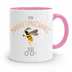 Dla Marketingowca Marketing Kubek Różowy Prezent