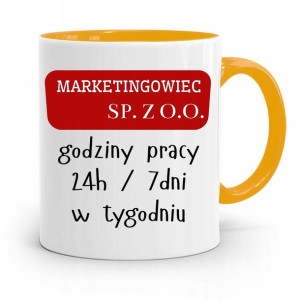 Dla Marketingowca Marketing Kubek Żółty Na Prezent
