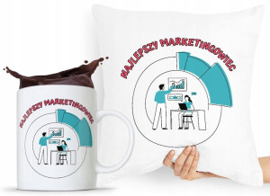 Dla Marketingowca Zestaw Poduszka + Kubek Prezent