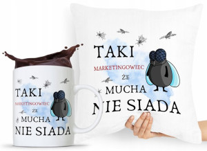 Dla Marketingowca Zestaw Poduszka + Kubek Prezent