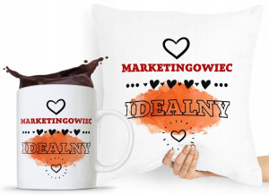 Dla Marketingowca Zestaw Poduszka + Kubek Prezent