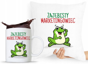 Dla Marketingowca Zestaw Poduszka + Kubek Prezent