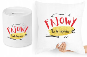 Dla Marketingowca Zestaw Poduszka + Skarbonka