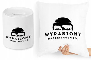Dla Marketingowca Zestaw Poduszka + Skarbonka