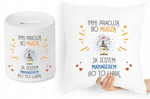 Dla Menagera Zestaw Poduszka + Skarbonka Prezent