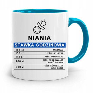 Dla Niani Opiekunki Kubek Błękitny Na Prezent
