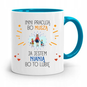 Dla Niani Opiekunki Kubek Błękitny Na Prezent