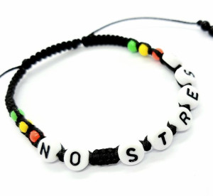 Bransoletka z napisem NO STRESS Matura Egzaminy kolory stop stres
