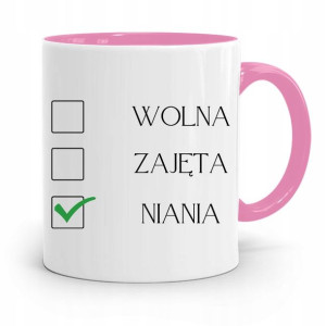 Dla Niani Opiekunki Kubek Różowy Na Prezent
