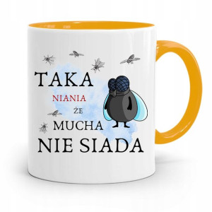 Dla Niani Opiekunki Kubek Żółty Na Prezent