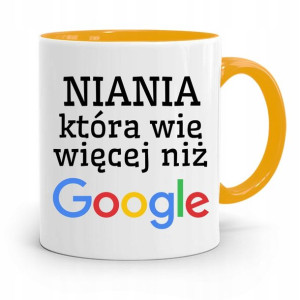 Dla Niani Opiekunki Kubek Żółty Na Prezent