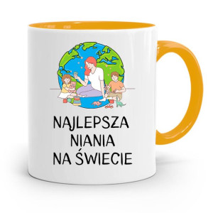 Dla Niani Opiekunki Kubek Żółty Na Prezent
