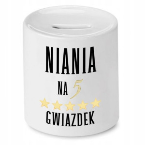 Dla Niani Opiekunki Prezent Skarbonka Gwiazdek
