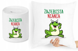 Dla Niani Opiekunki Zestaw Poduszka + Skarbonka