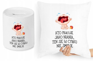 Dla Niani Opiekunki Zestaw Poduszka + Skarbonka