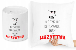 Dla Niani Opiekunki Zestaw Poduszka + Skarbonka