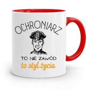 Dla Ochroniarza Stróża Kubek Czerwony Na Prezent