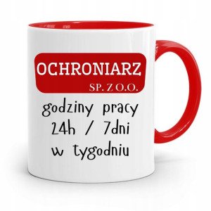 Dla Ochroniarza Stróża Kubek Czerwony Na Prezent
