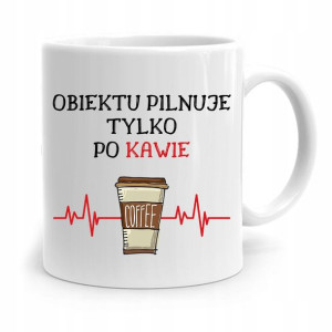 Dla Ochroniarza Stróża Kubek Pilnuje Po Kawie