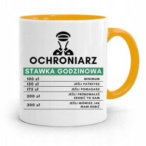 Dla Ochroniarza Stróża Kubek Żółty Na Prezent