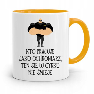 Dla Ochroniarza Stróża Kubek Żółty Na Prezent