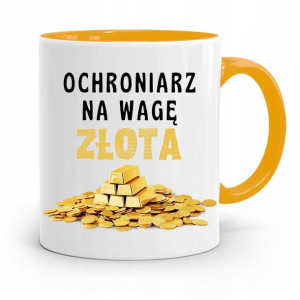 Dla Ochroniarza Stróża Kubek Żółty Na Prezent