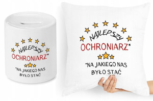 Dla Ochroniarza Zestaw Poduszka + Skarbonka