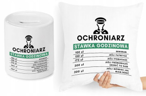 Dla Ochroniarza Zestaw Poduszka + Skarbonka
