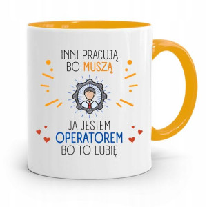 Dla Operatora Kubek Żółty Na Prezent Na Urodziny