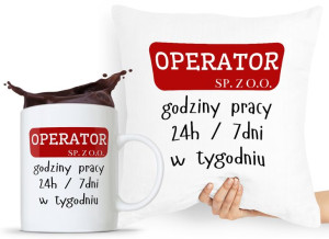 Dla Operatora Zestaw Poduszka + Kubek Prezent