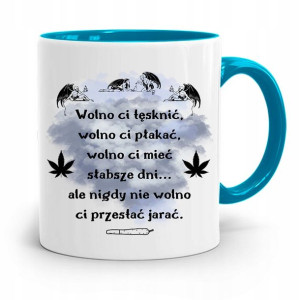 Dla Palaczy Jaraczy 420 Cbd Kubek Błękitny Prezent