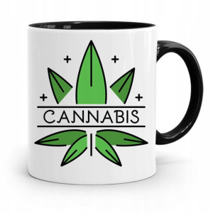 Dla Palaczy Jaraczy 420 Cbd Kubek Czarny Prezent