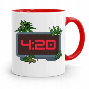 Dla Palaczy Jaraczy 420 Cbd Kubek Czerwony Prezent