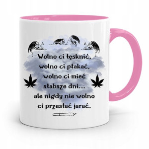 Dla Palaczy Jaraczy 420 Cbd Kubek Różowy Prezent
