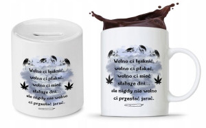 Dla Palaczy Jaraczy 420 Zestaw Skarbonka + Kubek