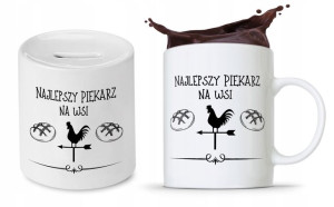 Dla Piekarza Prezent Zestaw Kubek + Skarbonka