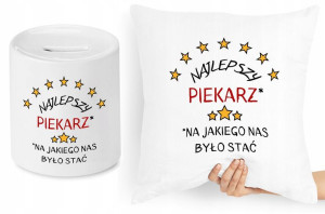 Dla Piekarza Zestaw Poduszka + Skarbonka Prezent