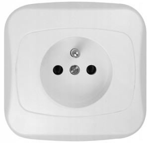 Gniazdo Gniazdko Pojedyncze Z Uziemieniem Sieciowe