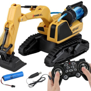 Duża Xl Koparka Zdalnie Sterowana Hydrauliczna Led