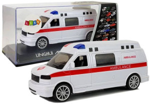 Ambulans Karetka Pogotowia Z Napędem Dźwięk Syrena Światła